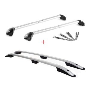 Volkswagen Tiguan Roof Rack Roof Rail SET - Omac - 7514950SP + 96515651OMC - Gray - '09-'17
